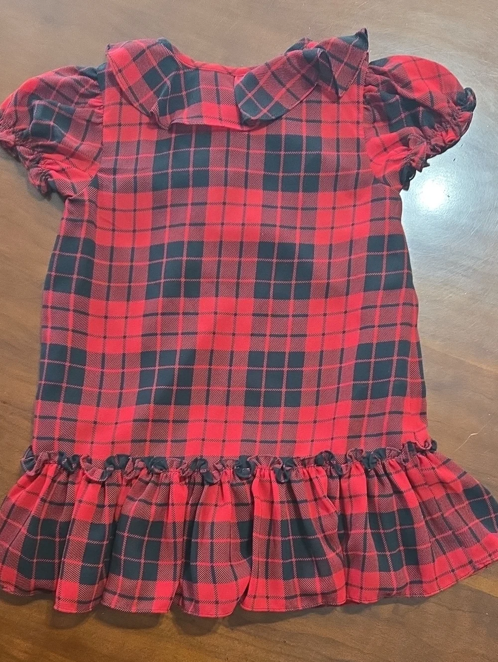 Polo Ralph Lauren Red & Black Plaid Ruffle Dress